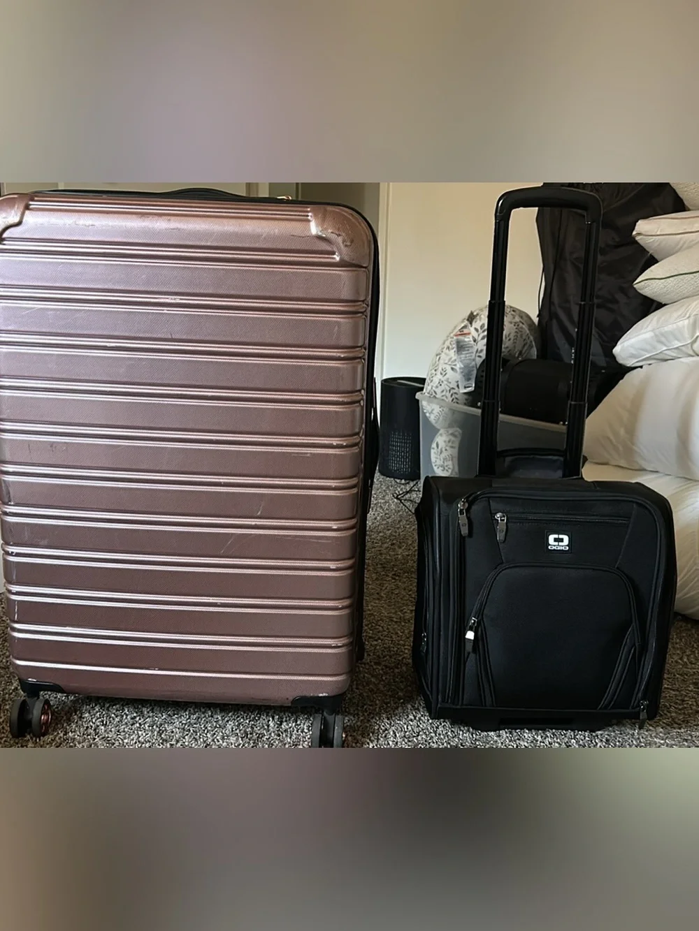 OGIO Black Upright Rolling Under Seat Carry-On with Handle